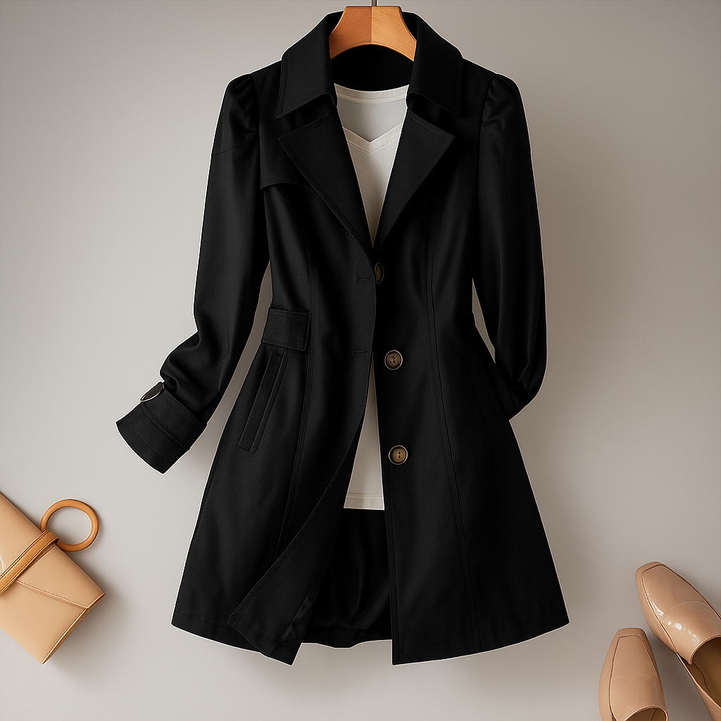 Manteau Trench Élégant à Un Bouton pour Femmes - Confort Stylé - Élégance Intemporelle