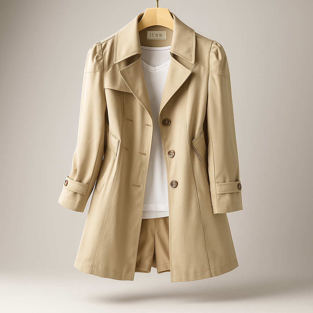 Manteau Trench Élégant à Un Bouton pour Femmes - Confort Stylé - Élégance Intemporelle