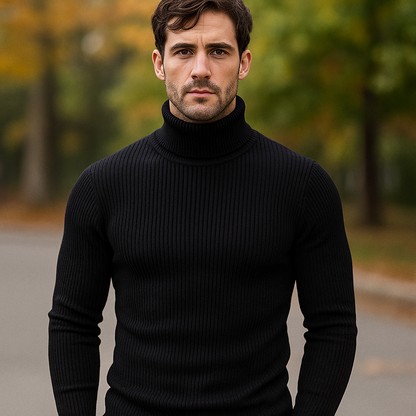 Pull laine col roulé homme – Alfard