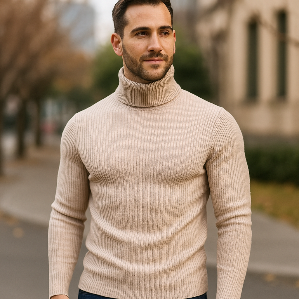 Pull laine col roulé homme – Alfard
