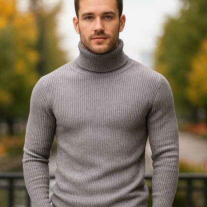 Pull laine col roulé homme – Alfard
