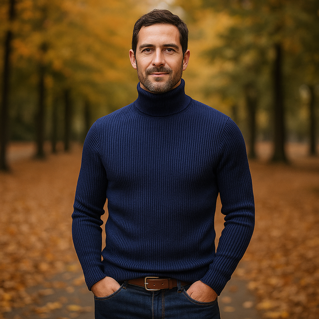Pull laine col roulé homme – Alfard