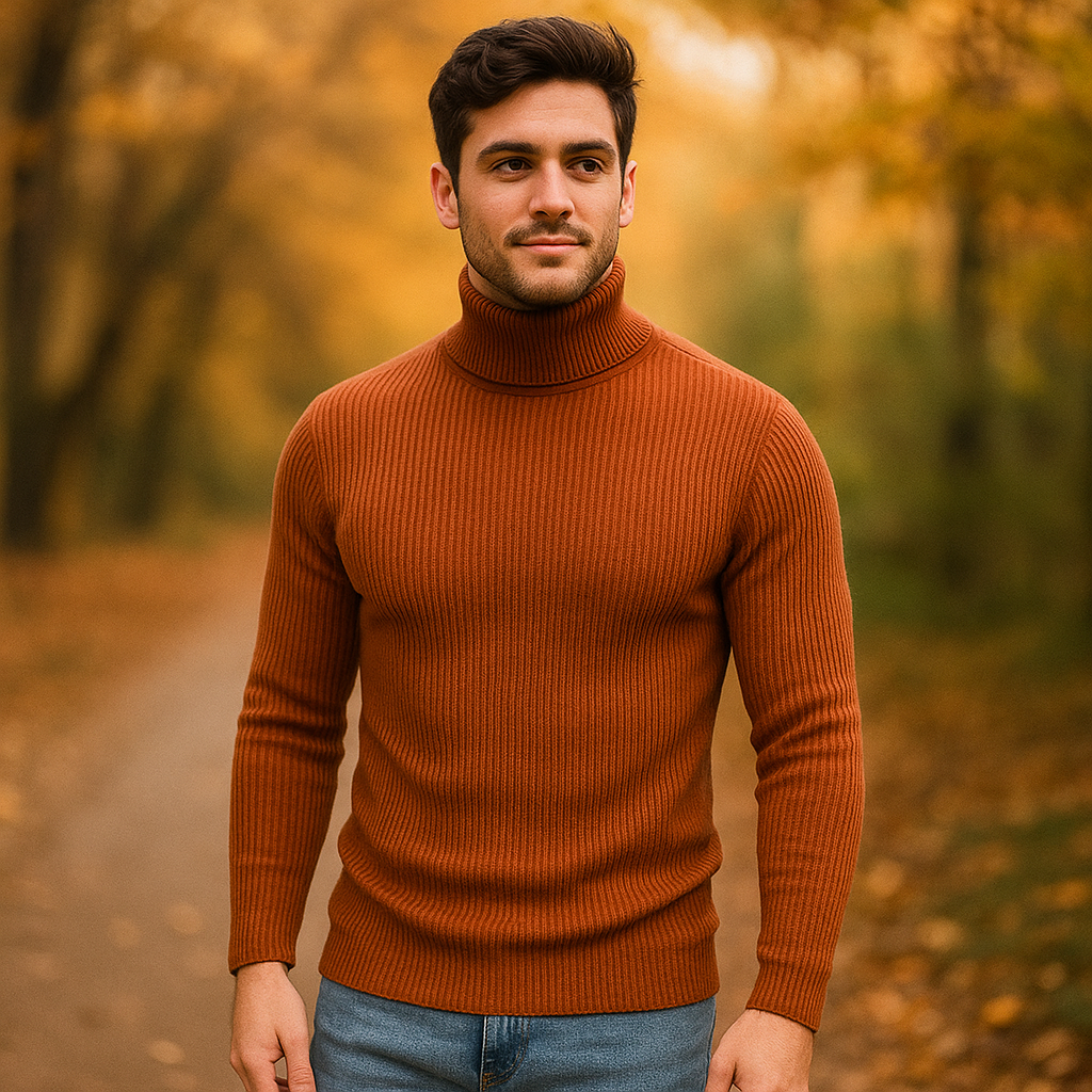 Pull laine col roulé homme – Alfard