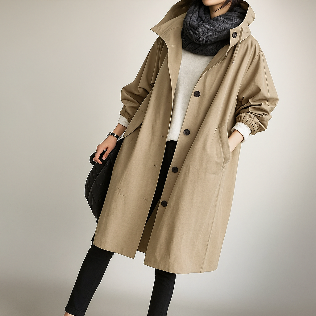 Trench-coat Simona Résistant à l'Eau - Élégant - Fonctionnel - Confortable