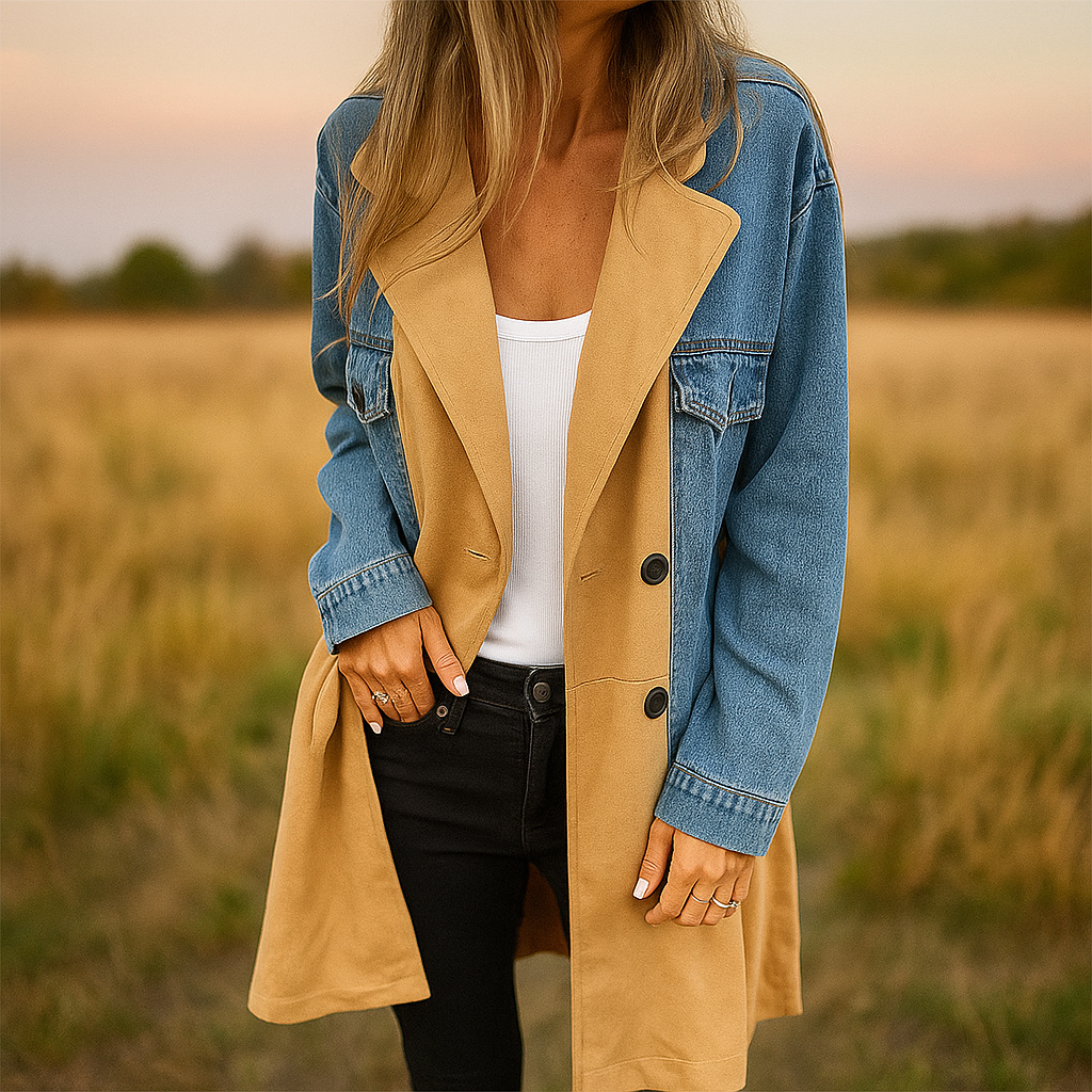 Bonfilia Trench - Couture en denim - Style unique et durabilité