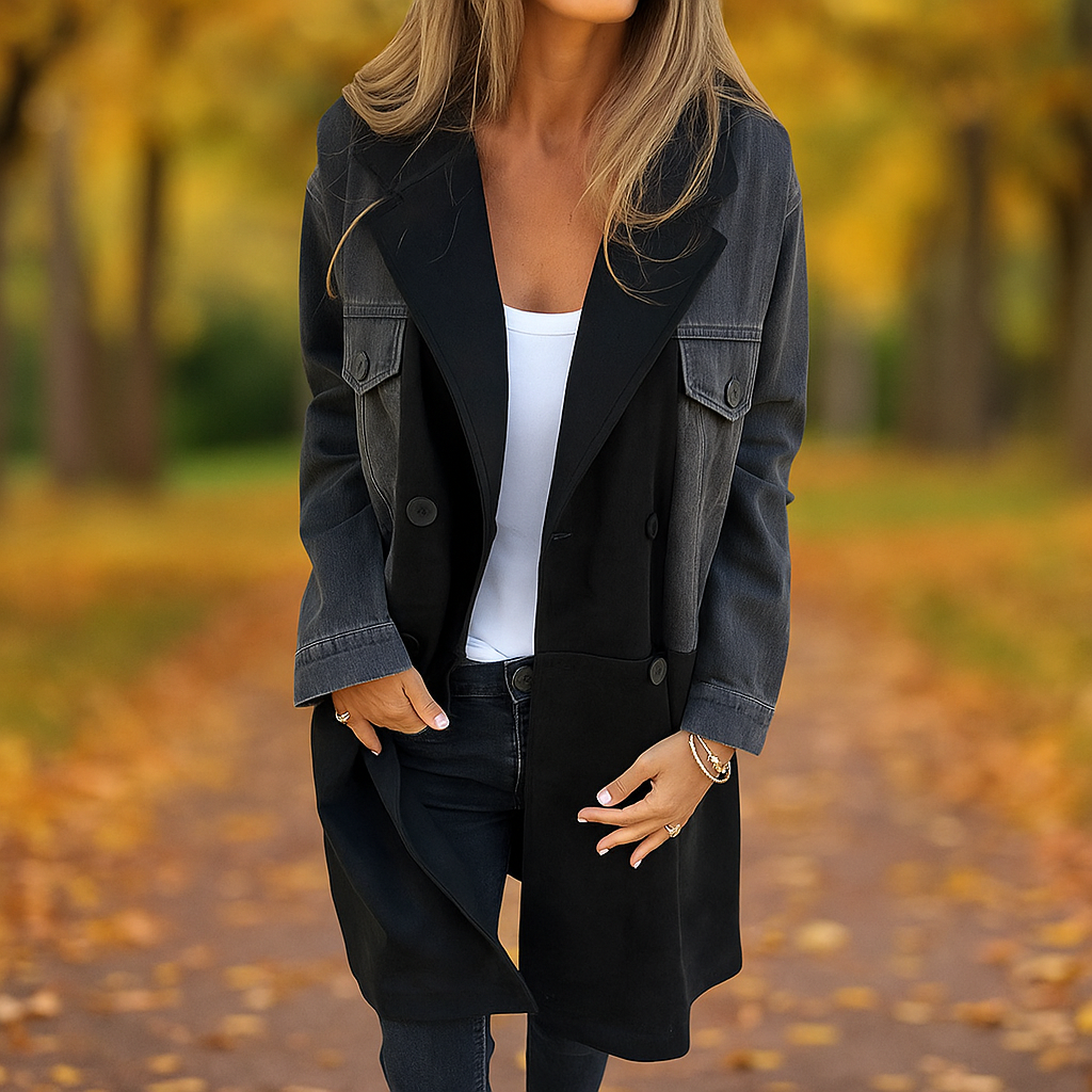 Bonfilia Trench - Couture en denim - Style unique et durabilité