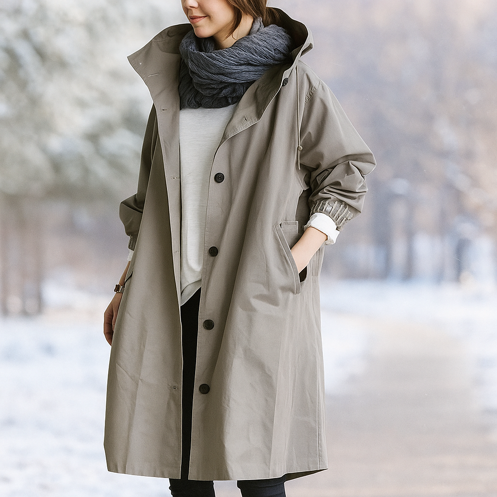 Angelica - Trench Mode en Long Style - Élégant & Intemporel