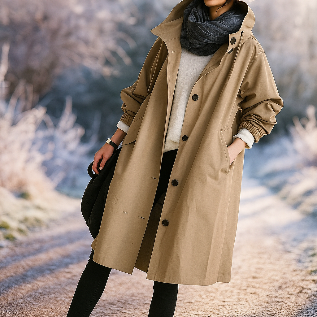 Angelica - Trench Mode en Long Style - Élégant & Intemporel