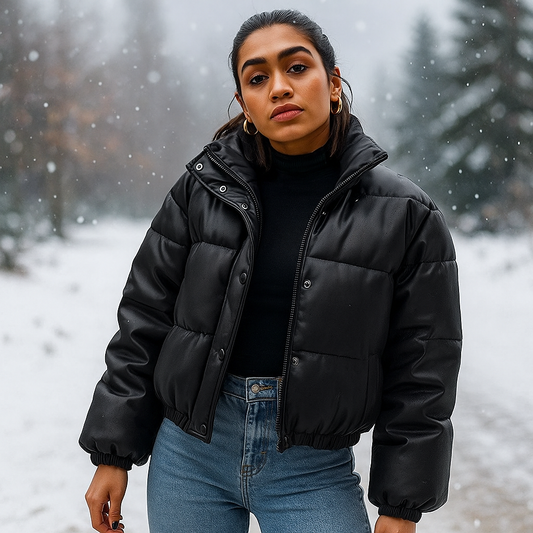 Veste courte en duvet - Style bomber - Légère & Chaude