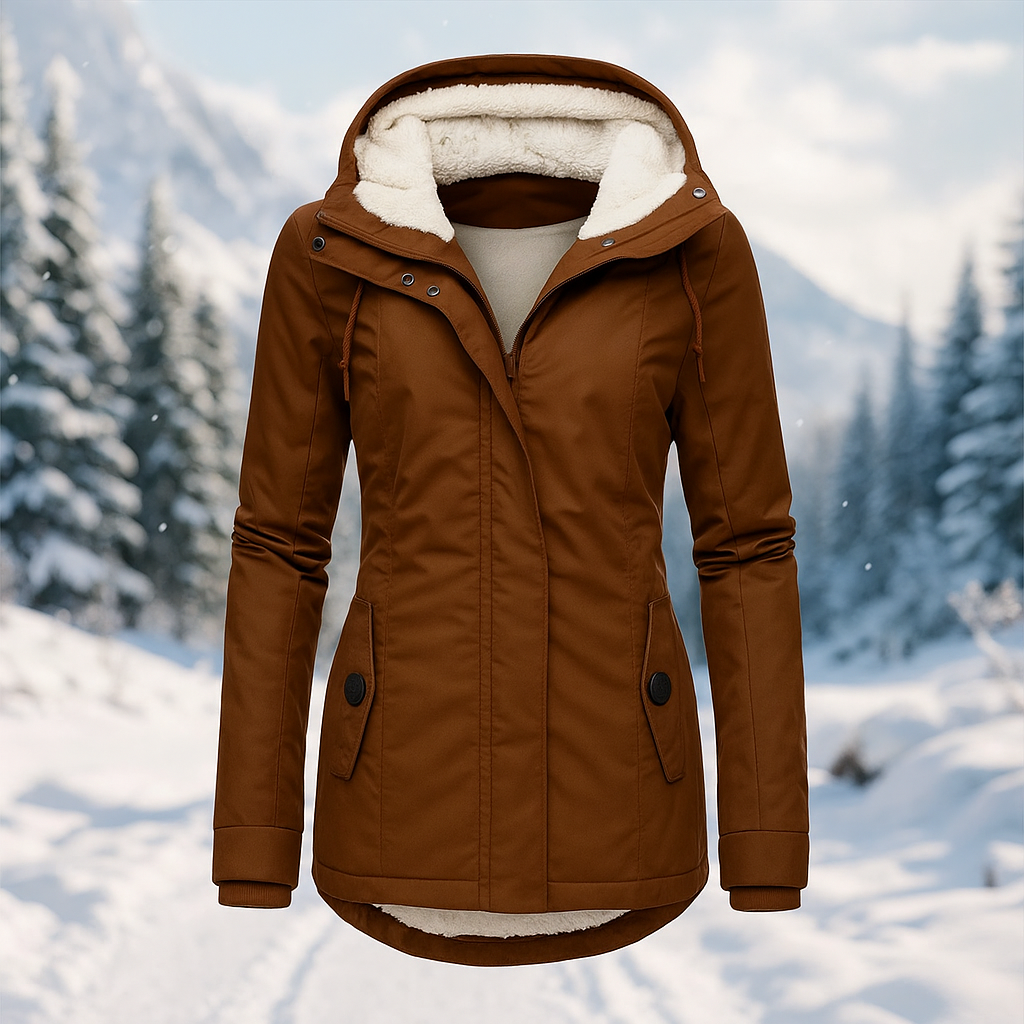 Manteau en Coton Camila Plisseret - Capuche - Léger & Élégant