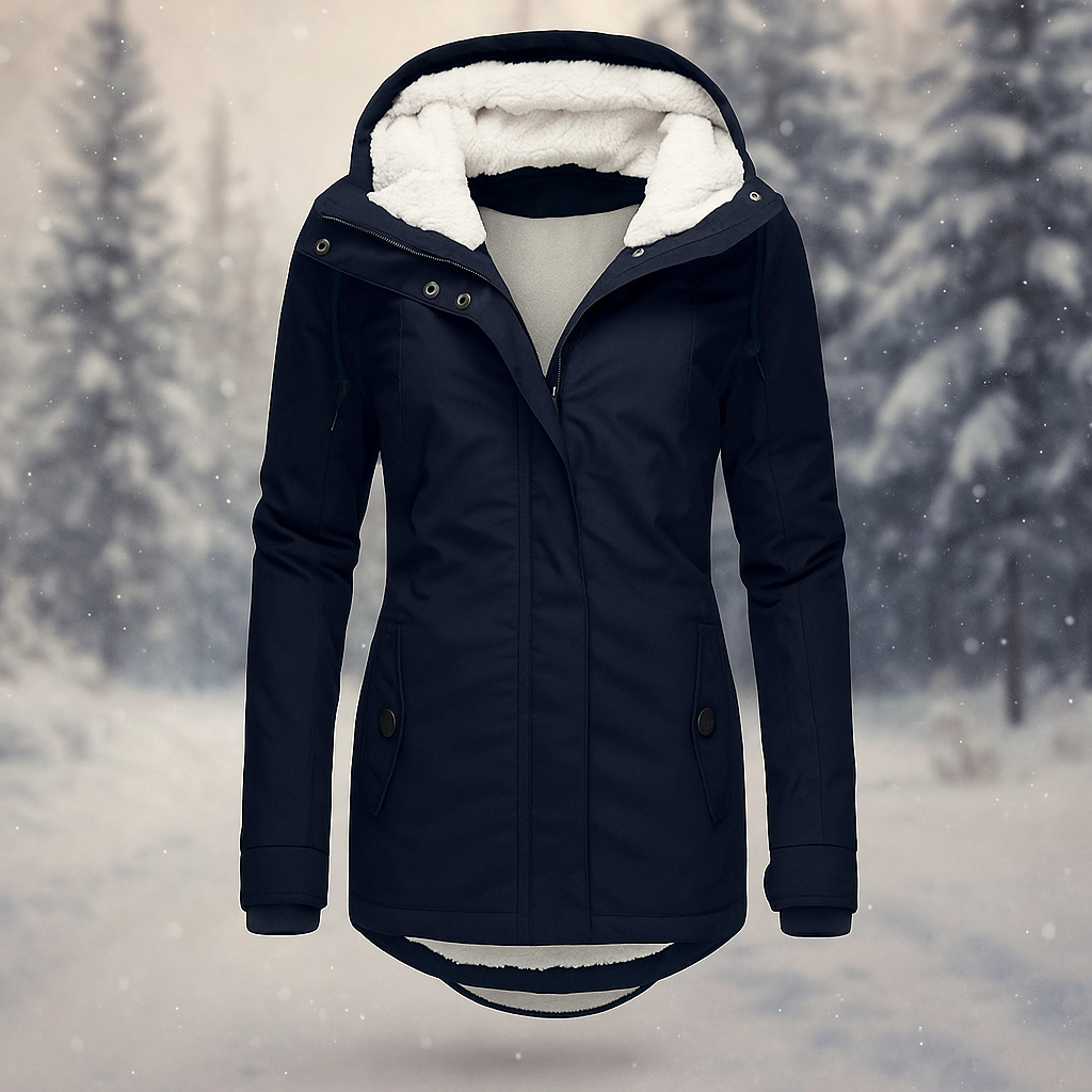 Manteau en Coton Camila Plisseret - Capuche - Léger & Élégant