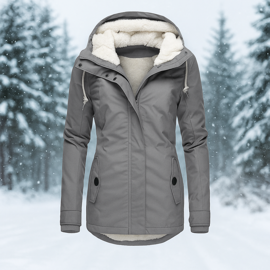 Manteau en Coton Camila Plisseret - Capuche - Léger & Élégant