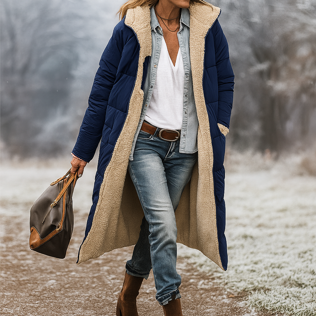 Esme - Parka réversible - Élégante - Chaude - Polyvalente