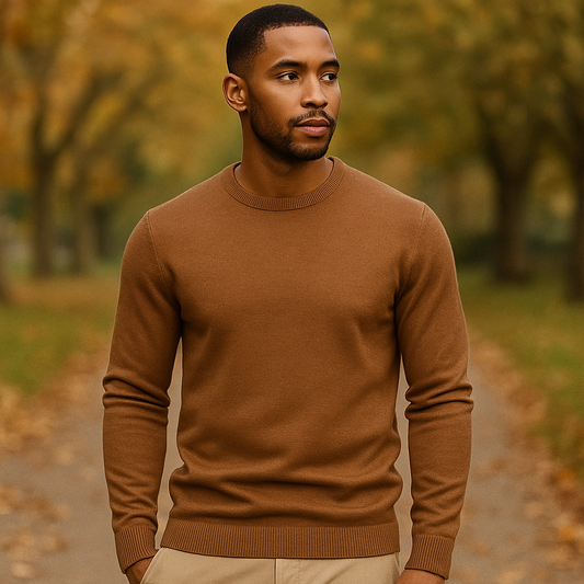 Pull Col Rond pour Homme – Doux & Chaud – Pull en Tricot à Manches Longues
