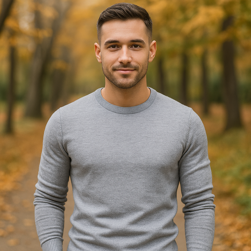 Pull Col Rond pour Homme – Doux & Chaud – Pull en Tricot à Manches Longues