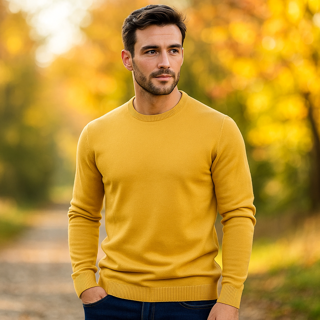Pull Col Rond pour Homme – Doux & Chaud – Pull en Tricot à Manches Longues