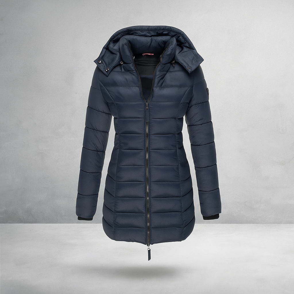 Stilla - manteau long tendance - doublure douce - avec capuche