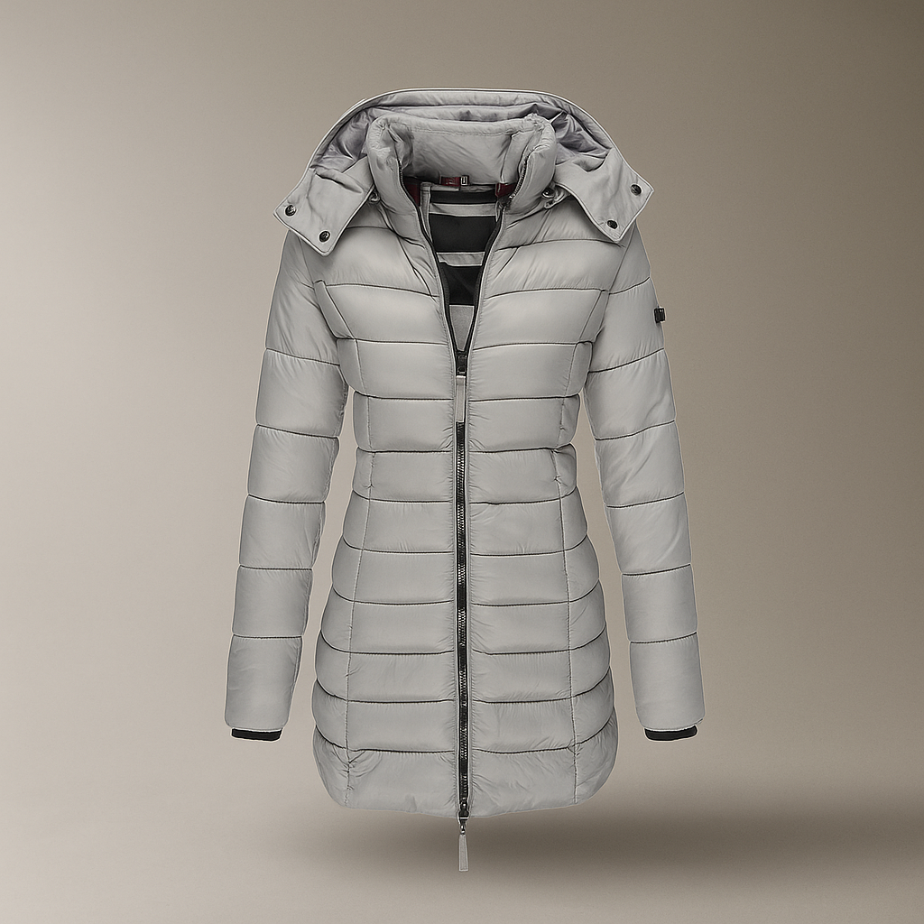 Stilla - manteau long tendance - doublure douce - avec capuche