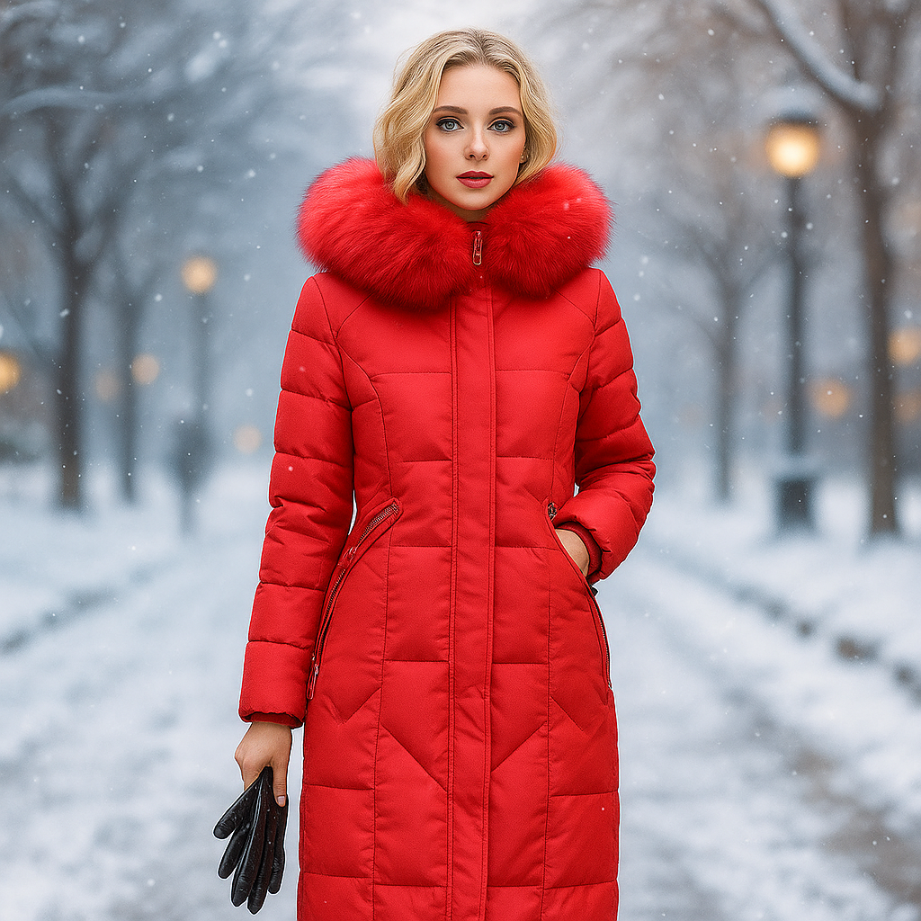 Manteau d'Hiver Stilla - Capuche en Fourrure Chaude - Élégant & Confortable