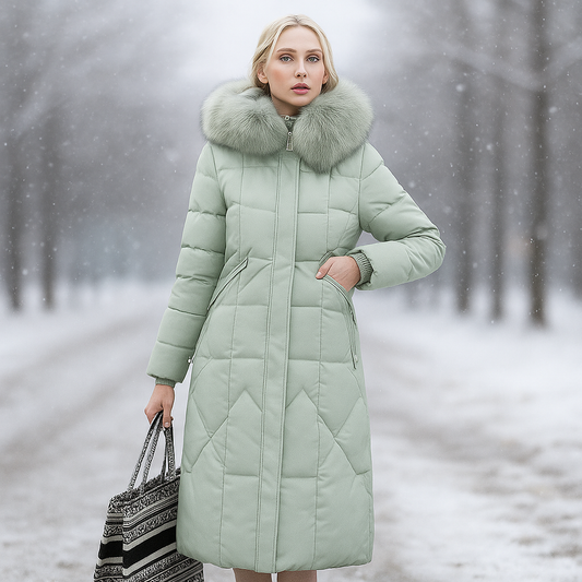 Manteau d'Hiver Stilla - Capuche en Fourrure Chaude - Élégant & Confortable