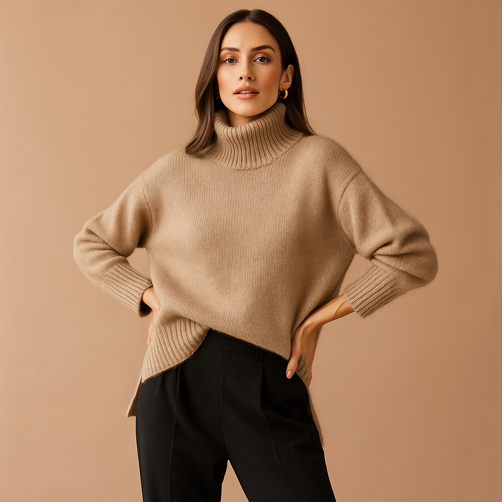 Pull Élégant - Col Montant - Confortable - Stylé - Intemporel