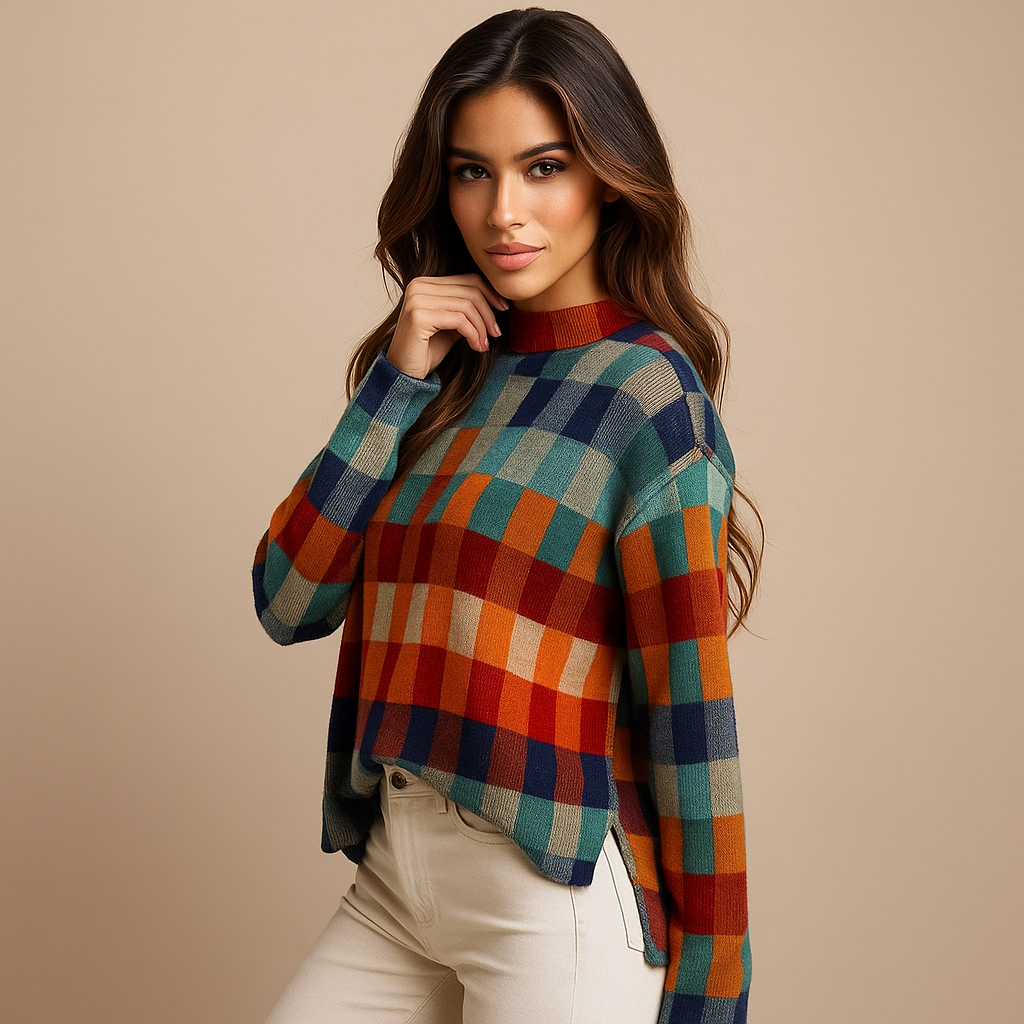 Pull Tricoté Femme - Col Chaud - Confort & Style