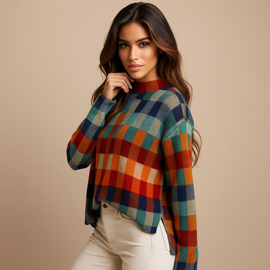 Pull Tricoté Femme - Col Chaud - Confort & Style