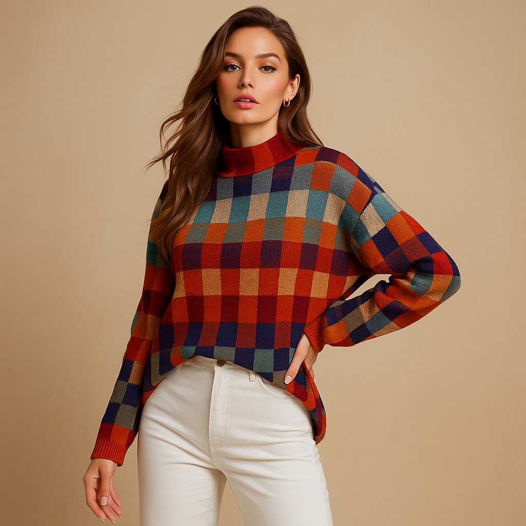 Pull Tricoté Femme - Col Chaud - Confort & Style