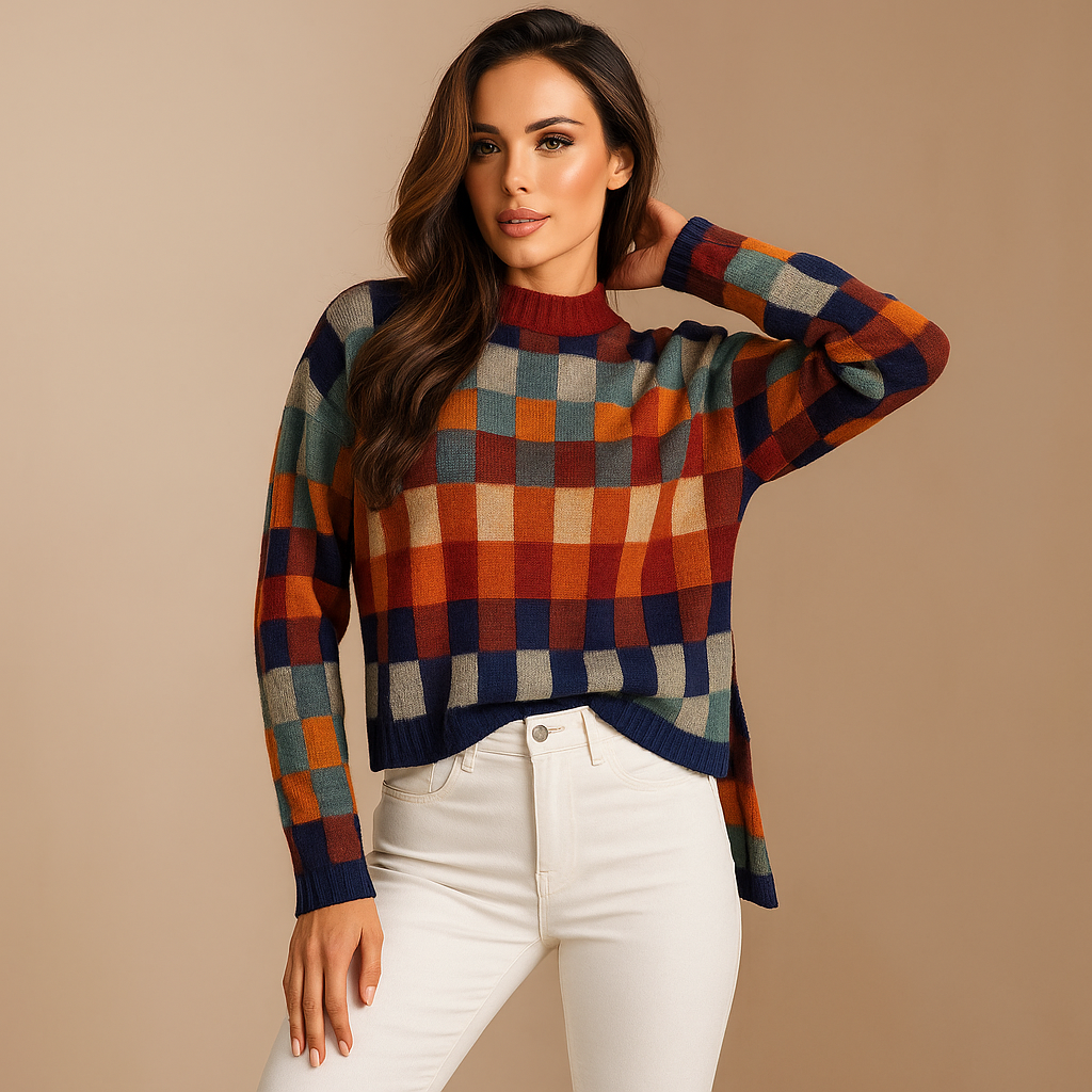 Pull Tricoté Femme - Col Chaud - Confort & Style
