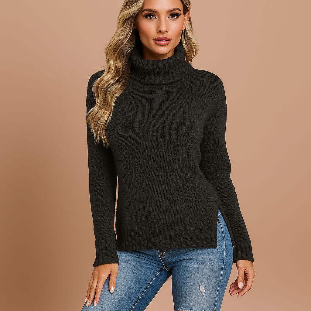Pull col roulé - Confortable - Élégant - Chaud