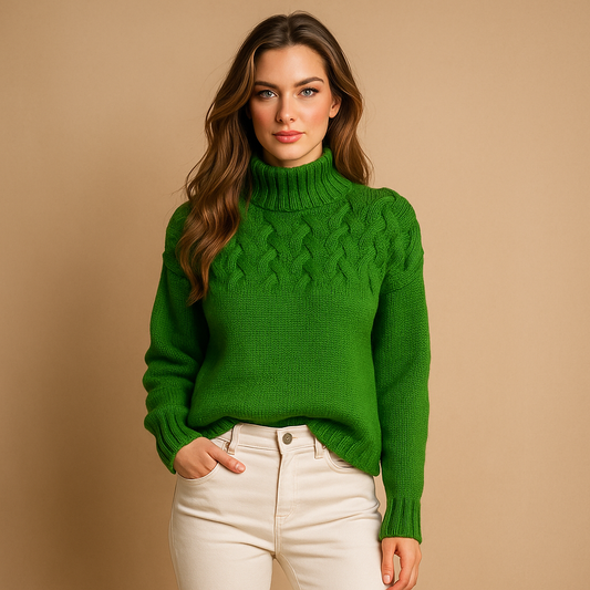 Pull en Tricot - Col Haut - Doux & Chaud - Confort Luo