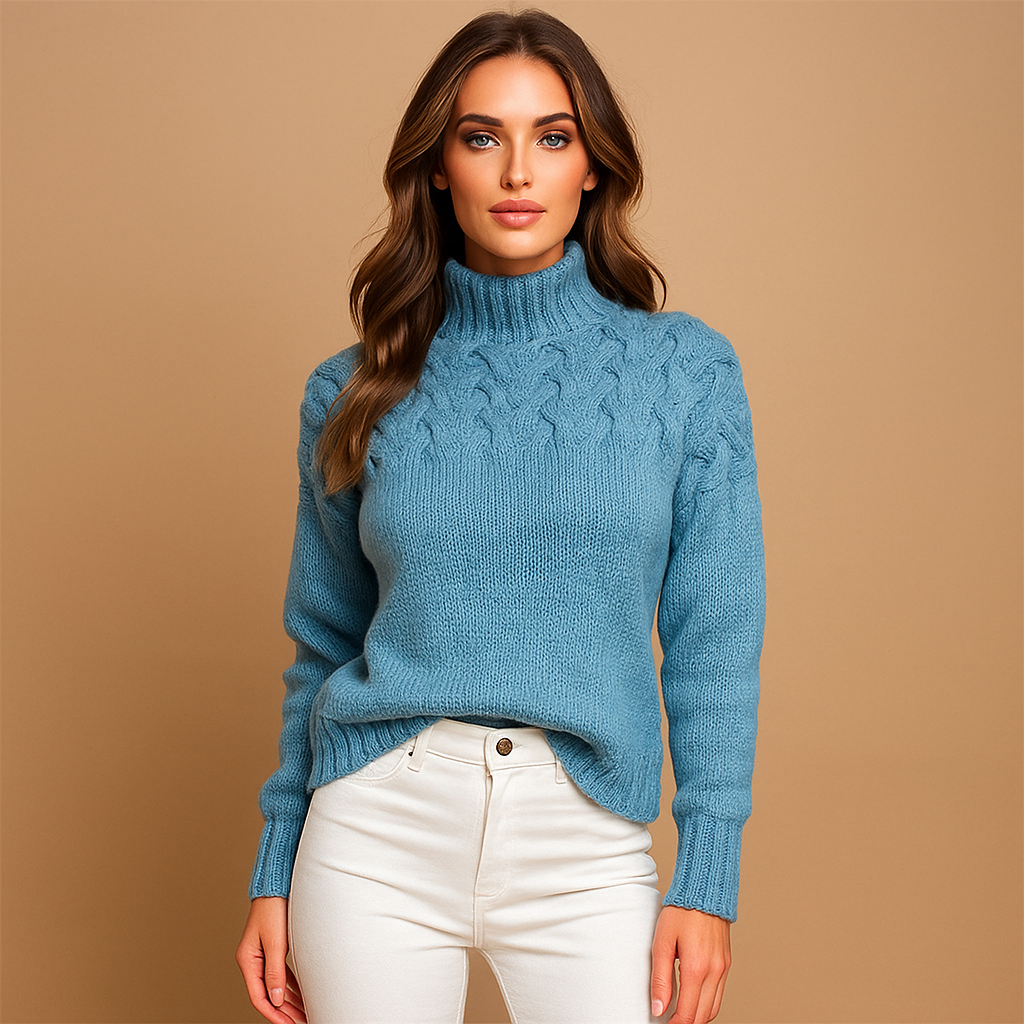 Pull en Tricot - Col Haut - Doux & Chaud - Confort Luo