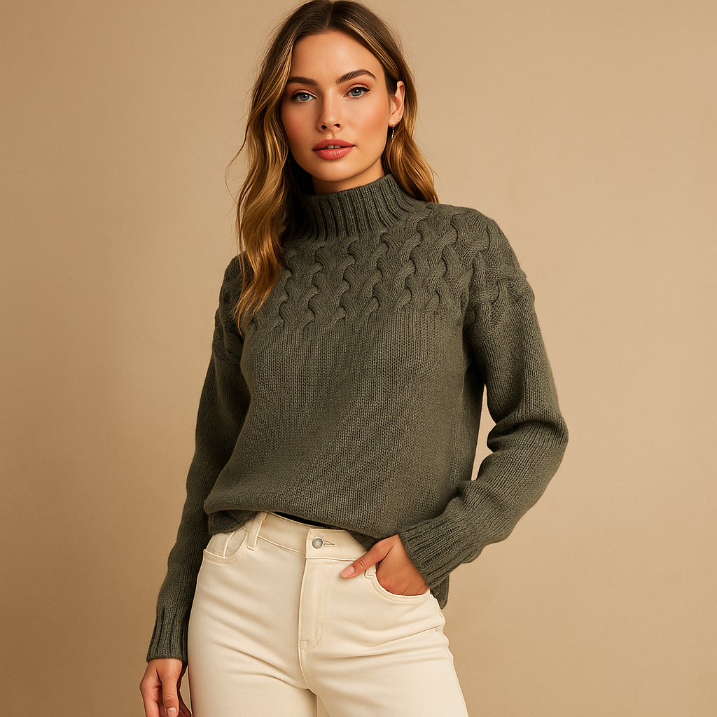 Pull en Tricot - Col Haut - Doux & Chaud - Confort Luo