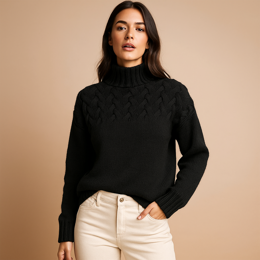 Pull en Tricot - Col Haut - Doux & Chaud - Confort Luo