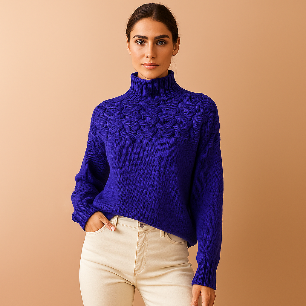 Pull en Tricot - Col Haut - Doux & Chaud - Confort Luo