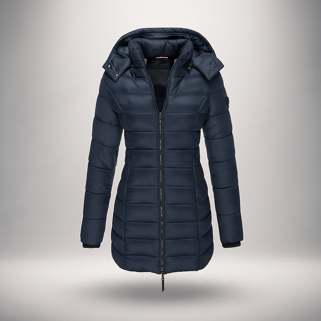 Stilla - Long Manteau avec Doublure Douce et Capuche - Confort Tendance