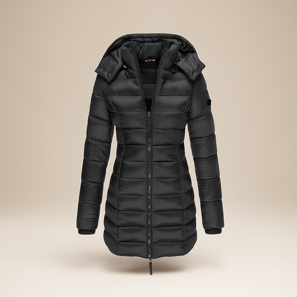 Stilla - Long Manteau avec Doublure Douce et Capuche - Confort Tendance