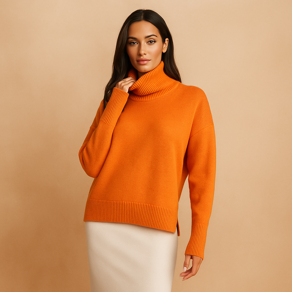 Pull Col Montant Tricoté - Confortable - Stylé - Luo