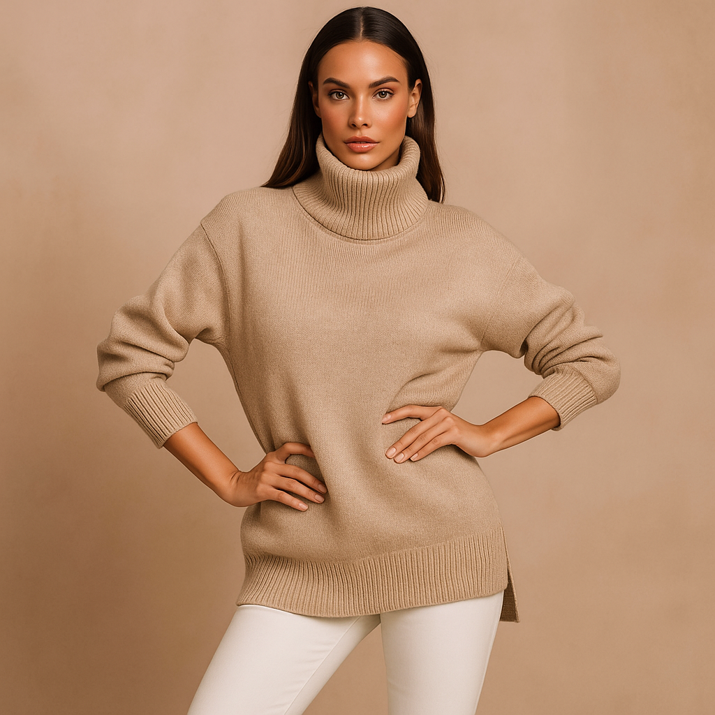 Pull Col Montant Tricoté - Confortable - Stylé - Luo