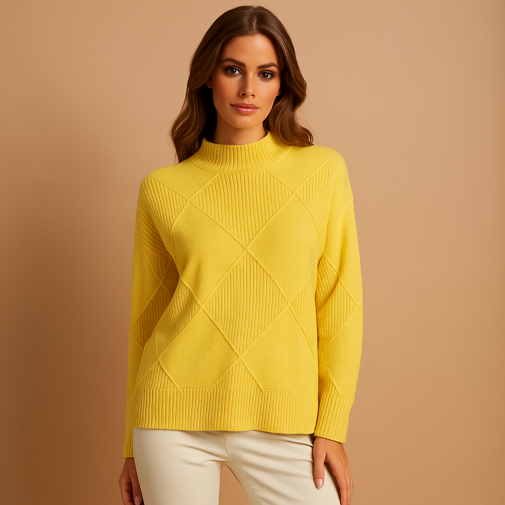 Pull en cachemire pour femmes - Col montant doux et chaud