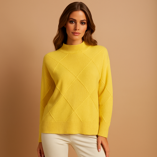 Pull en cachemire pour femmes - Col montant doux et chaud