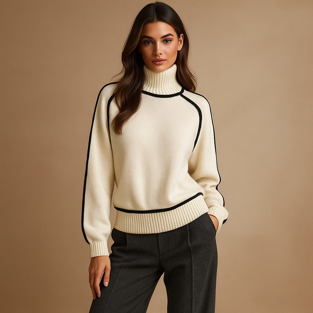 Pull à col montant - Confortable - Chaud - Design élégant