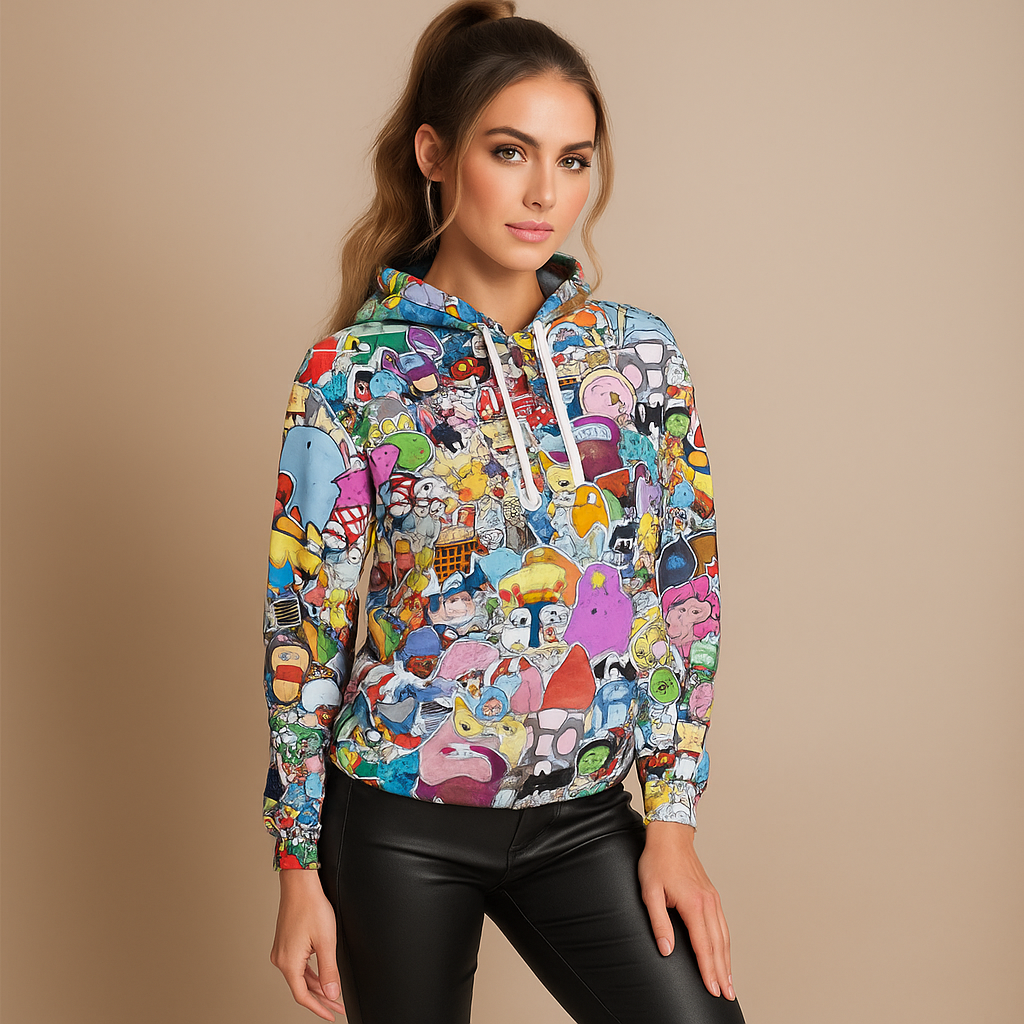 Sweatshirts Colorés pour Femmes - Motifs Dessins Animés Uniques