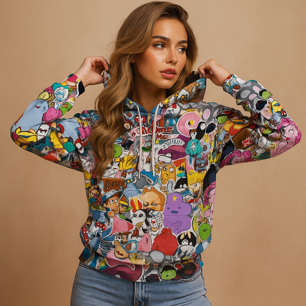 Sweatshirts Colorés pour Femmes - Motifs Dessins Animés Uniques