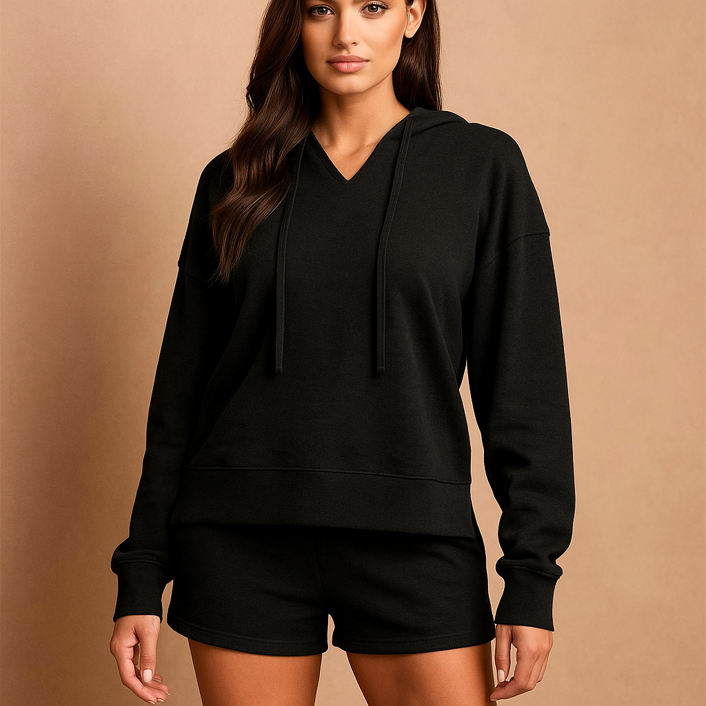 Sweat à Capuche Femme - Haute Qualité - Manches Amples - Coupe Décontractée