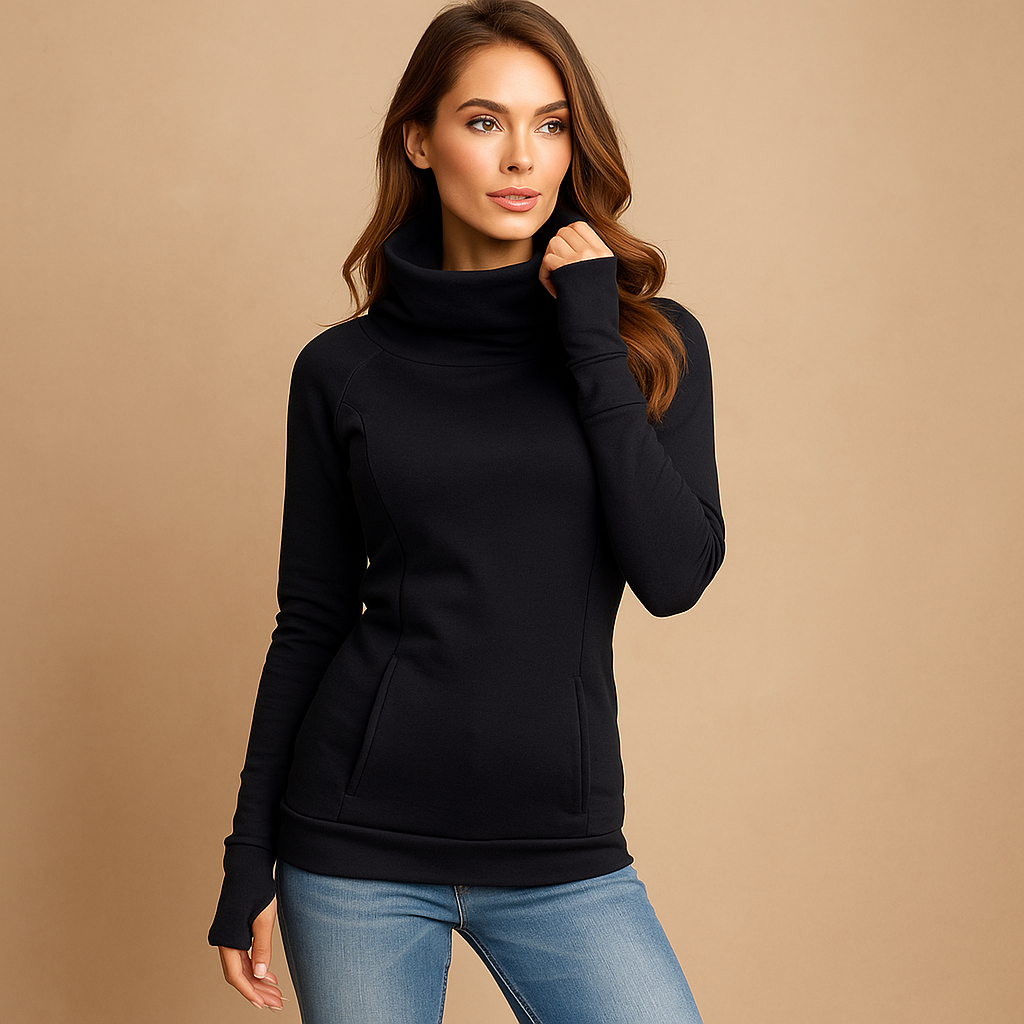 Sweatshirts confortables à capuche - col montant - Confort Luo