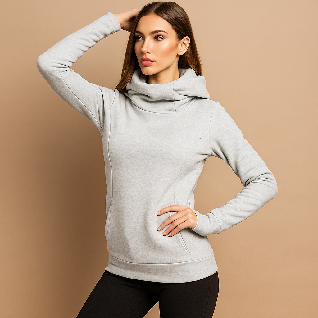 Sweatshirts confortables à capuche - col montant - Confort Luo