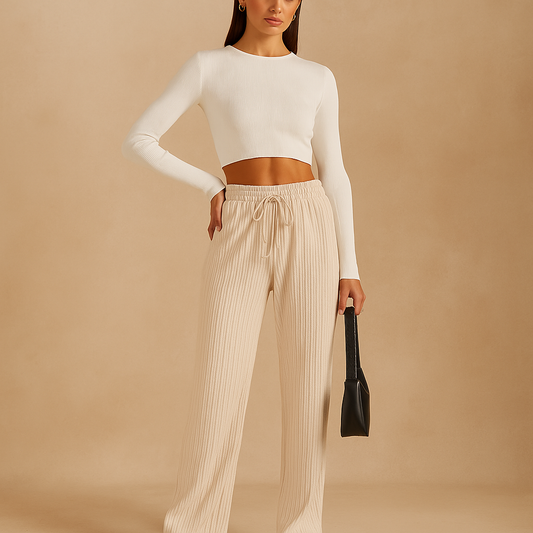 Pantalons de loisirs doux à taille haute - Confort et style