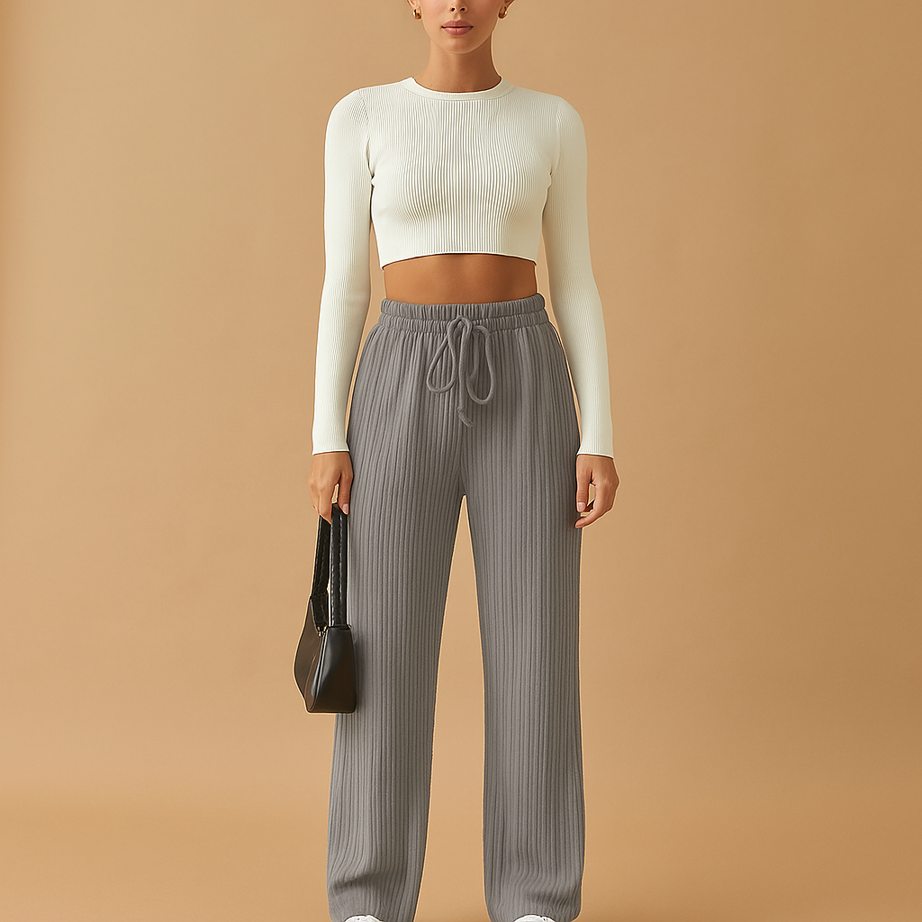Pantalons de loisirs doux à taille haute - Confort et style