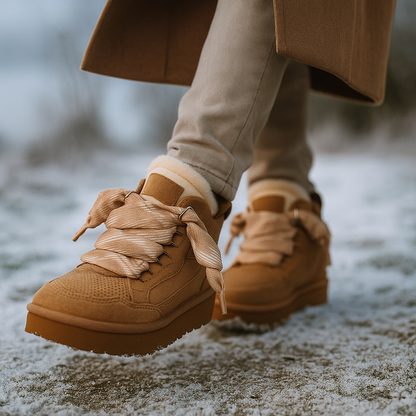 Bottes d'hiver femme suède doublure chaude antidérapante